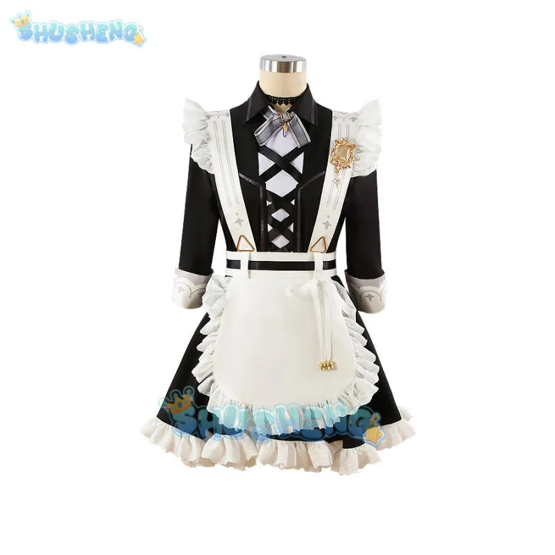 Nu: Carnival Eiden Cosplay Costume Maid Outfit Dress Uniform Halloween Carnival Party Christmas Play Role Clothes Clothing