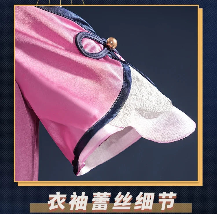 Shusheng-R Anime Date A Live Mukuro Hoshimiya Cosplay Costume Dress Spirit Form Outfit Lilac White Astral Qipao Halloween for Women Girls