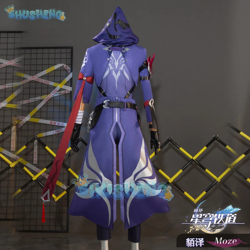 Honkai Star Rail Moze Cosplay Costume Wig Game Uniform Hat Weapon Xianzhou Yaoqing Halloween Party for Women Men Props Shusheng