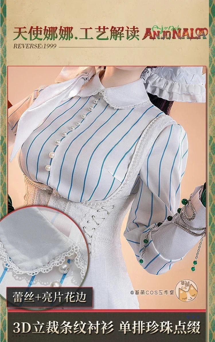 Anjo Nala Cosplay Reverse:1999 Nala Hari costume Ms. Kimberly Sexy Fish Tail Maid Dress Set Party Christmas Full Woman Uniform