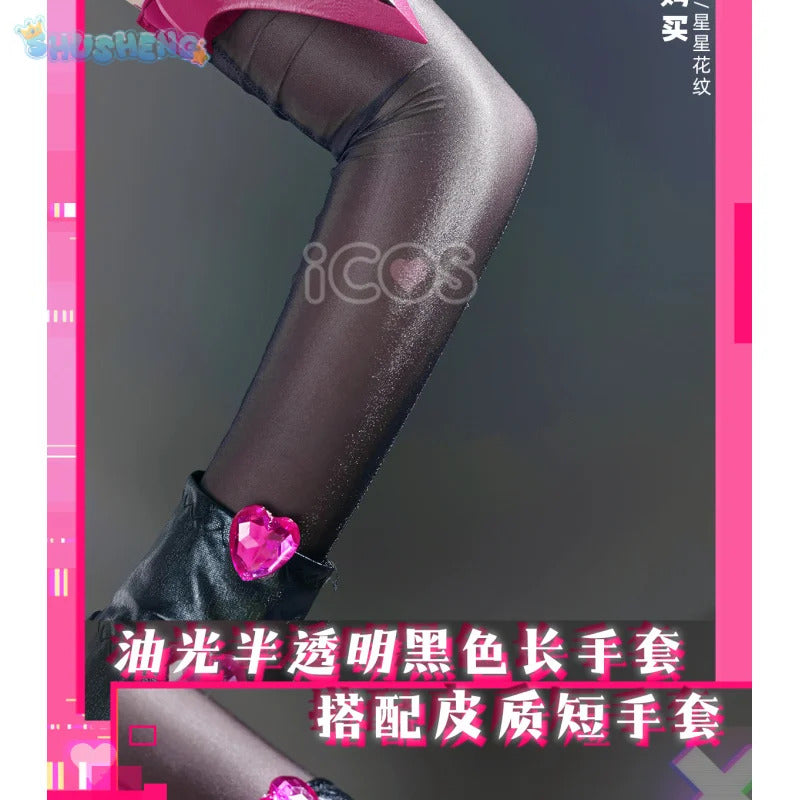 D.Va Overwatch Cosplay Magical Girl Costume High quality leather dress wig prop sock gloves set Halloween fashion women uniform