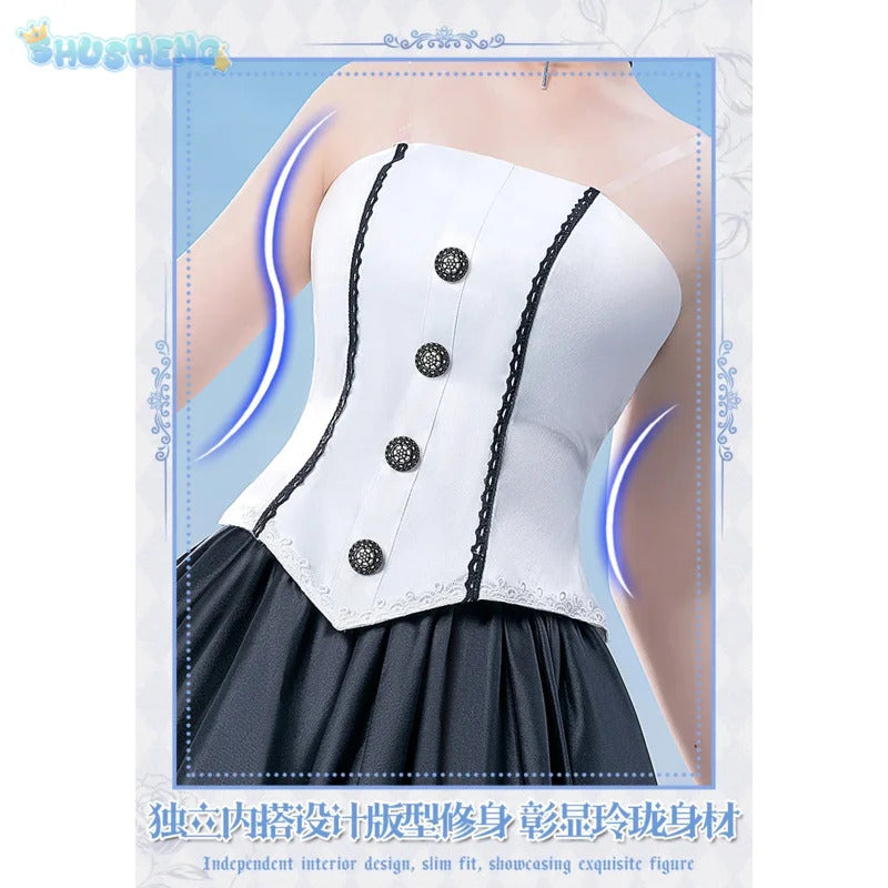 Shusheng-R Anime EVA New Ayanami Rei Cosplay Costume Halloween Party Sweet Lolita dress hat socks necklace prop set men women uniforms