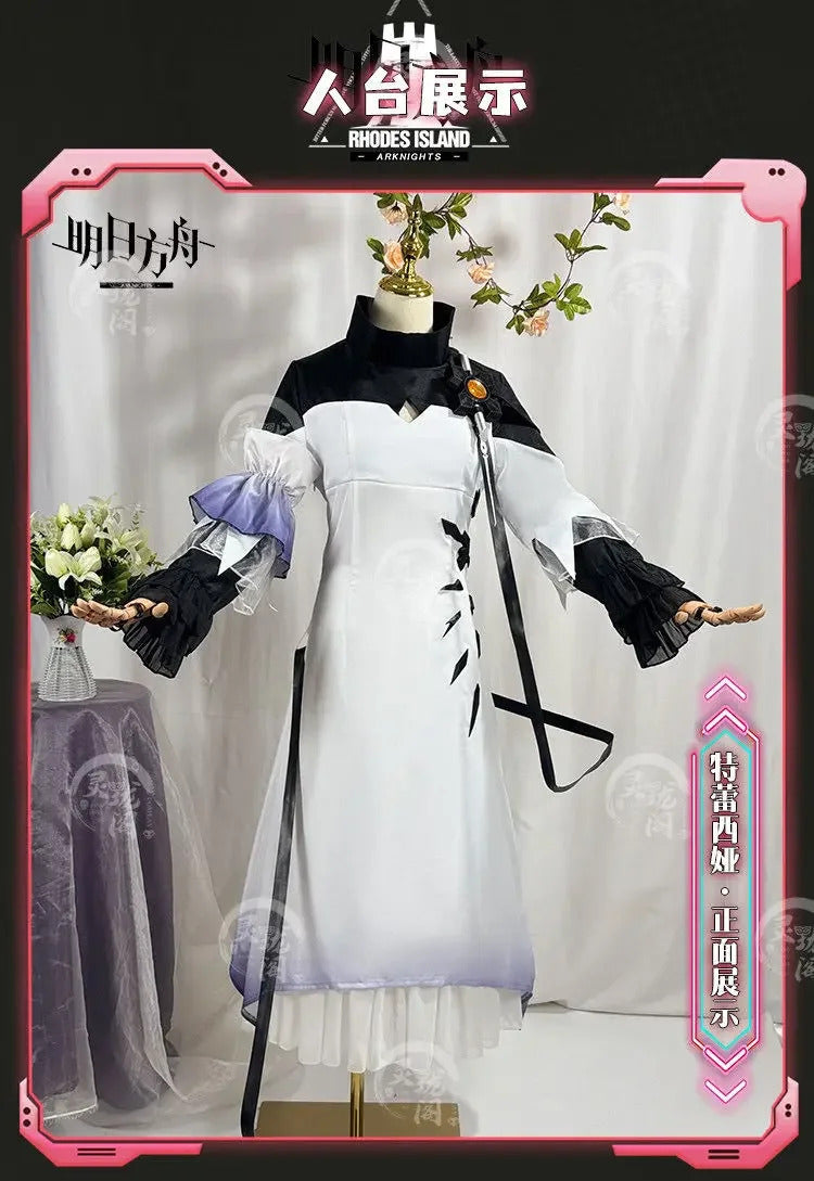 Arknights Theresa Cosplay Costume Uniform Halloween Carnival Party Christmas Play Role Clothes Clothing for Women Shusheng