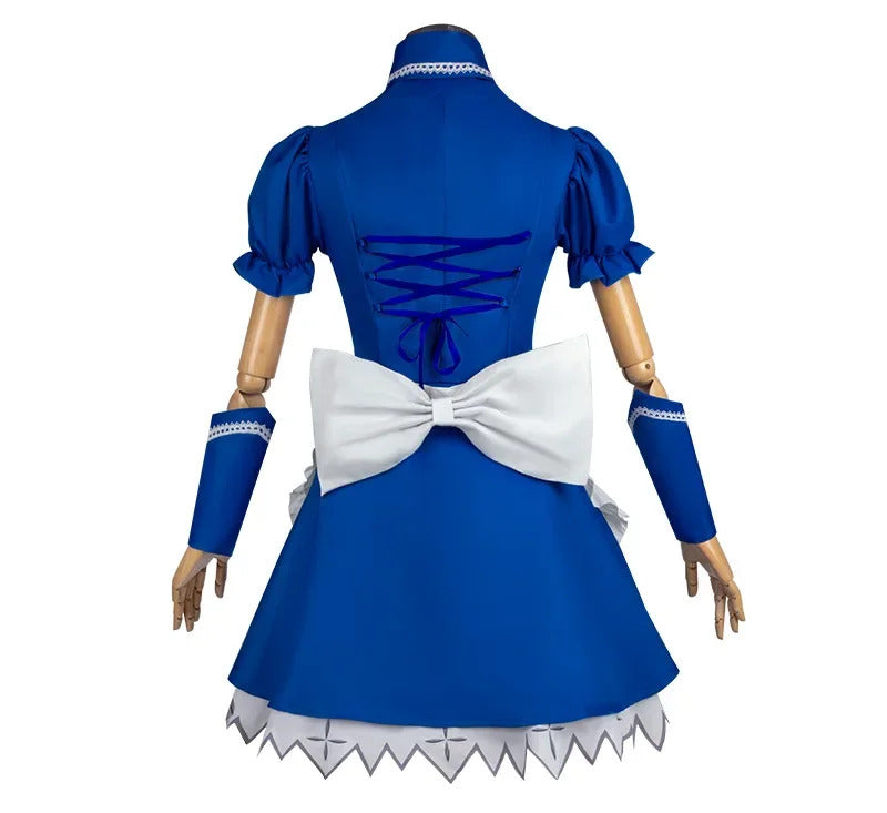 Anime EVA Asuka Langley Soryu Ayanami Rei Cosplay Costume Halloween Party Sweet Maid Uniform Dress Socks Headwear Prop Woman Set