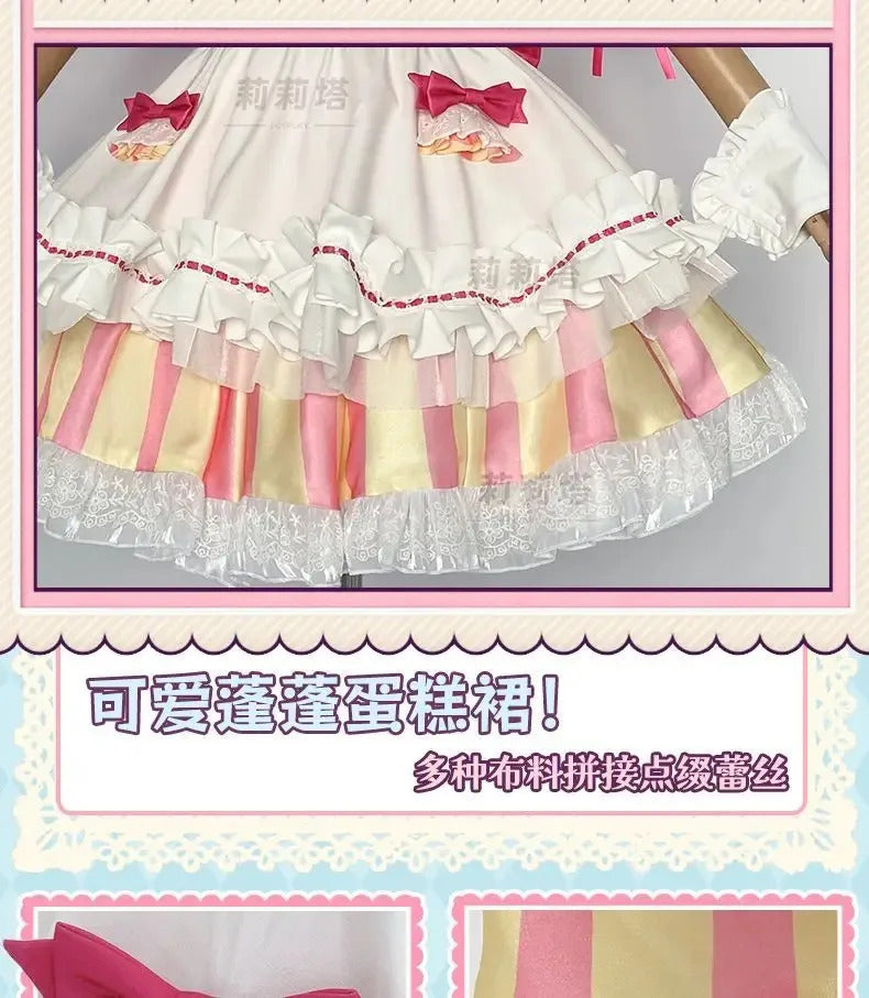 Anime Manaka Laala Pripara Cosplay Costume New Sweet Lolita Dress Wig Accessories Props Uniform Men and Women Cute Maid Set