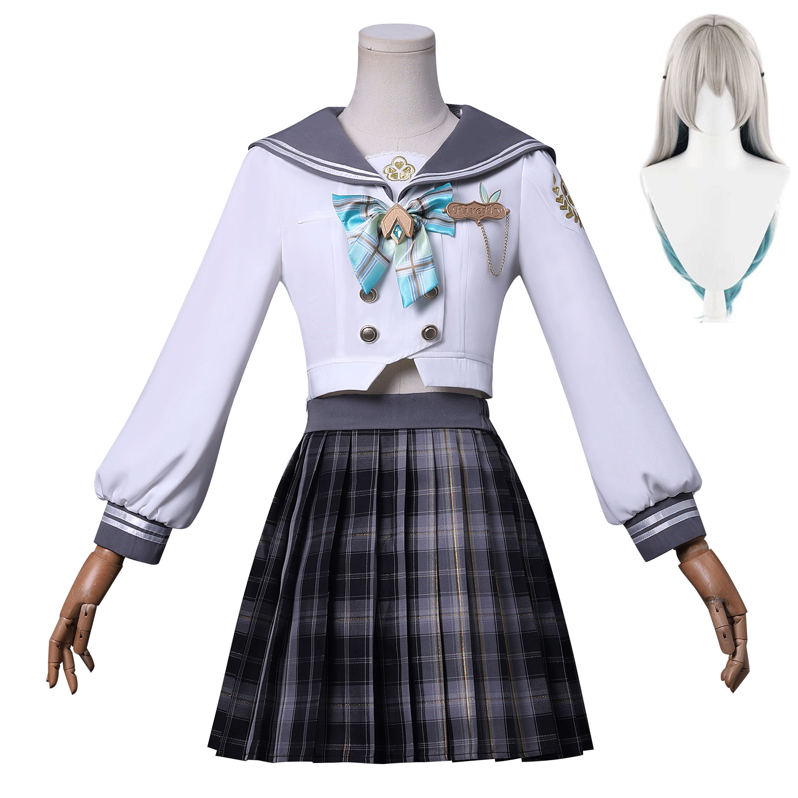 Anime Game Honkai Star Rail Fireflies Spring Missive Cosplay Clothing Full Set Costume Outfits For Woman JK Dress Cosplay Party