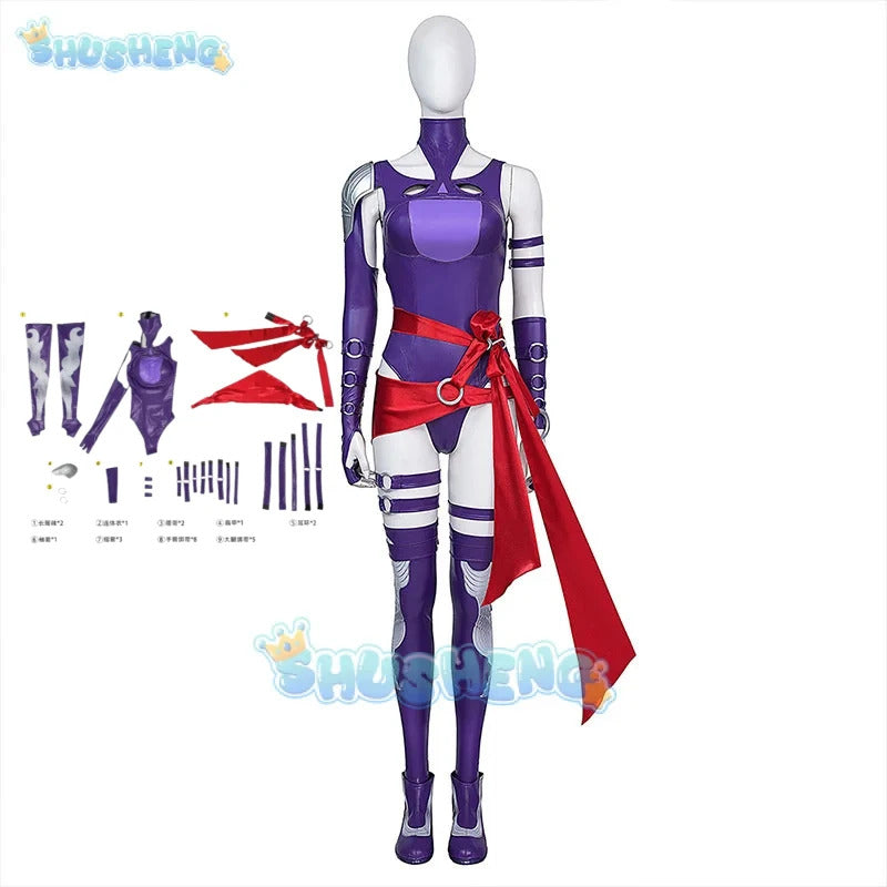 Revanche Psylocke Cosplay Costume Betsy Braddock Uniform Halloween Carnival Party Christmas Play Role Clothes Clothing for Women