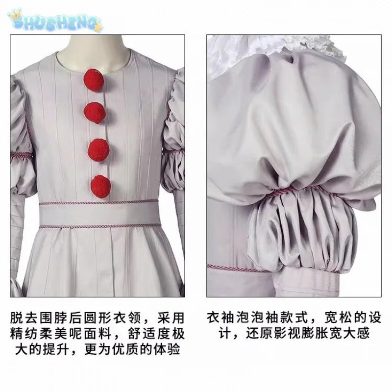 Movie Chapter Two Pennywise Cosplay Costumes Clown joker Halloween Mask Adult Kids Children Gift Home Clothes Super Cos Suits