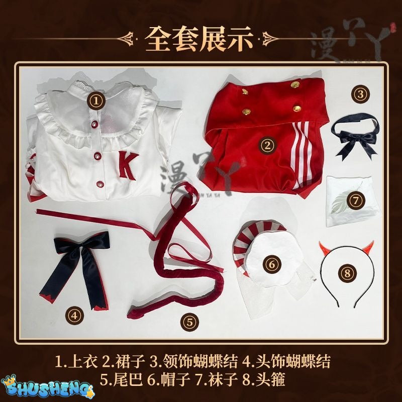 Game Identity V Vera Nair Miss K Cosplay Costume Lace Lolita Dress Women's Dress Anime Perfumer Role-play Wig Shoe Prop Suits