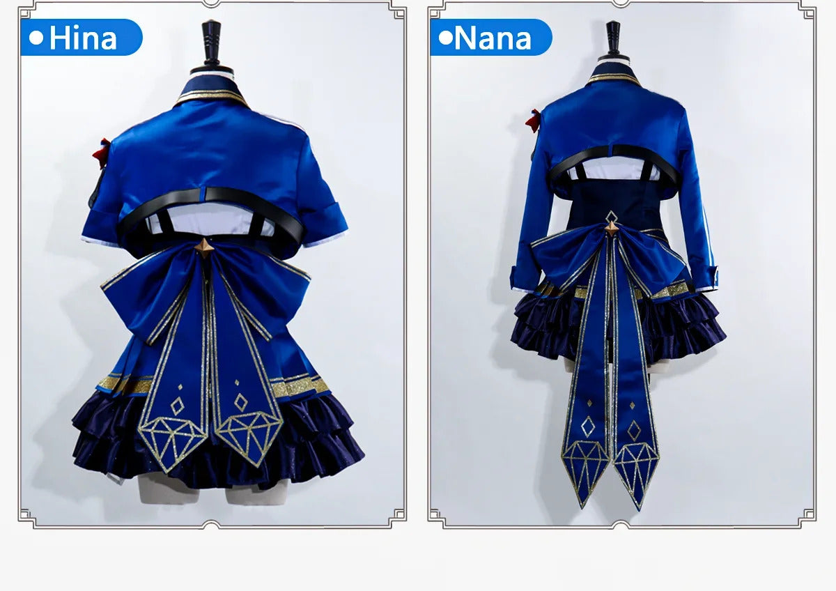 Diamond Dust Hina Rin Nana Ai Cosplay GIRLS BAND CRY gbc hina Costume Halloween Party Fashion Dress Wig Props Uniform Woman Set