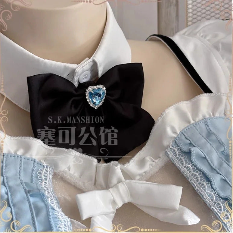 Cinderella Goddess of Victory: Nikke Cosplay Costume Lolita Sweet Maid Dress Accessories Socks Wig Props Halloween Girl Uniform