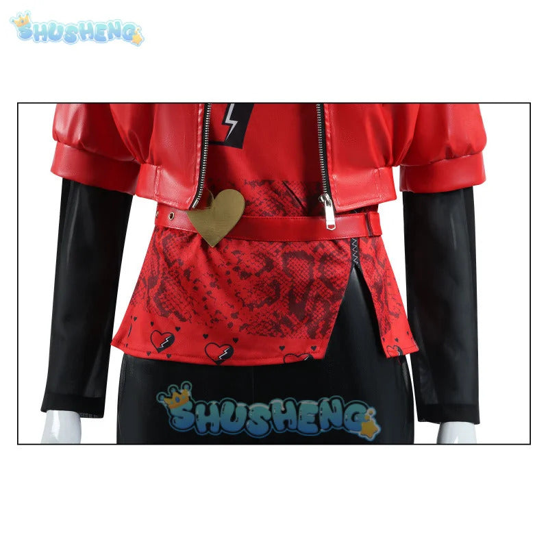 2024 Halloween Red Cosplay Costume Descendants Queen Of Hearts' Daughter Uniform Set The Rise Of Princess Full Outfits Shusheng