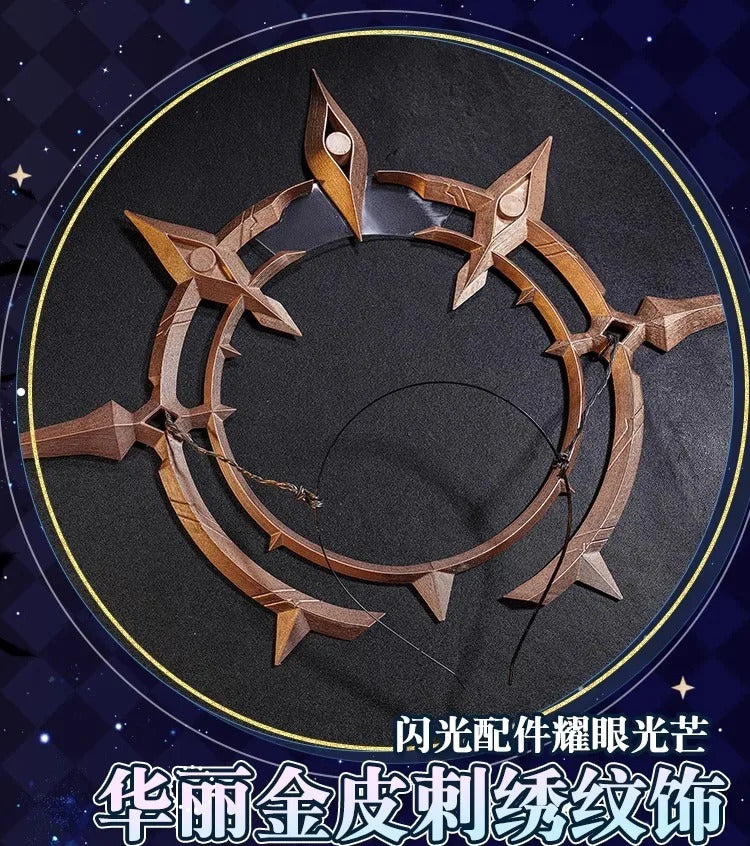 Shusheng Honkai Star Rail Sunday Cosplay Costume Uniform New Skins Earrings Book Props Halloween Party for Women Men Accessory