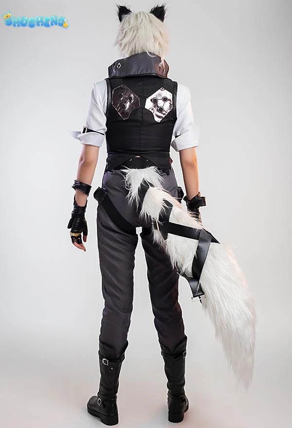 Zenless Zone Zero Von Lycaon Cosplay Costume Wig Game Uniform Tail Rings Victoria Housekeeping New Eridu Halloween for Women Men