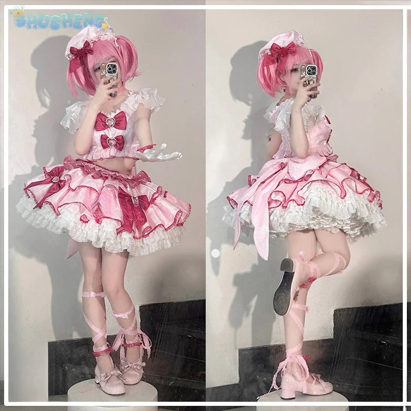 Hinamori Amu Anime Shugo Chara Cosplay Costume Wig skirt support accessories Halloween Christmas adult gift Cute Pink Lolita set
