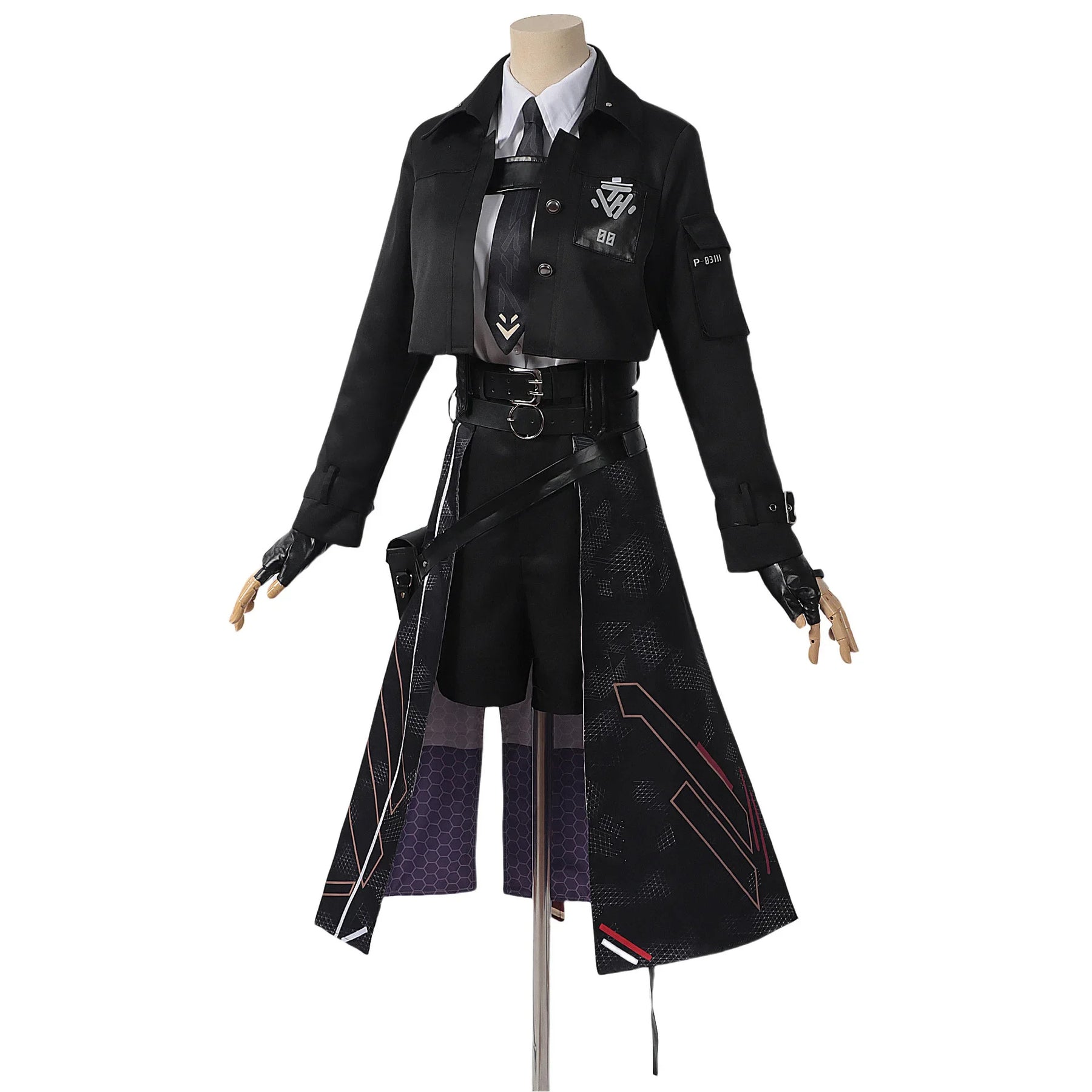 Shusheng-R Love and Deepspace Heroine Cosplay Costume Halloween combat suit including gloves outerwear shirt tie men women handsome set