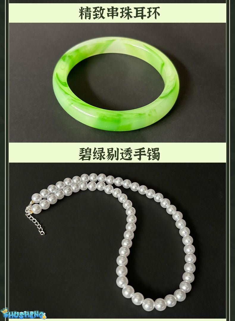 Identity V Emma Woods Cosplay Costume Gardener Hat Bag Outfit Cos Clothing Full Set West Lake Cheongsam Role Play