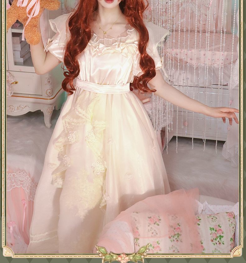 Eurydice Little Girl Cosplay Game Identity V Costume Girl Memory Alice Dress Headgear Wig Set Halloween Party Outfit Women