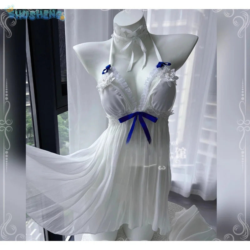 Game Azur Lane Shinano Cosplay Costume Halloween party women sexy white dress accessories prop set beach vacation swimsuit