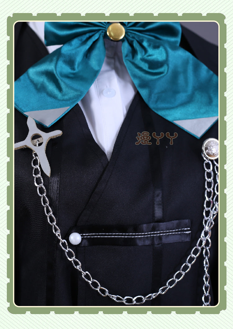 Eli Clark Cosplay Seer Game Identity Ⅴ costume Halloween Party Fashion Cloak Eyemask Tie Accessories Uniform Woman Man Set