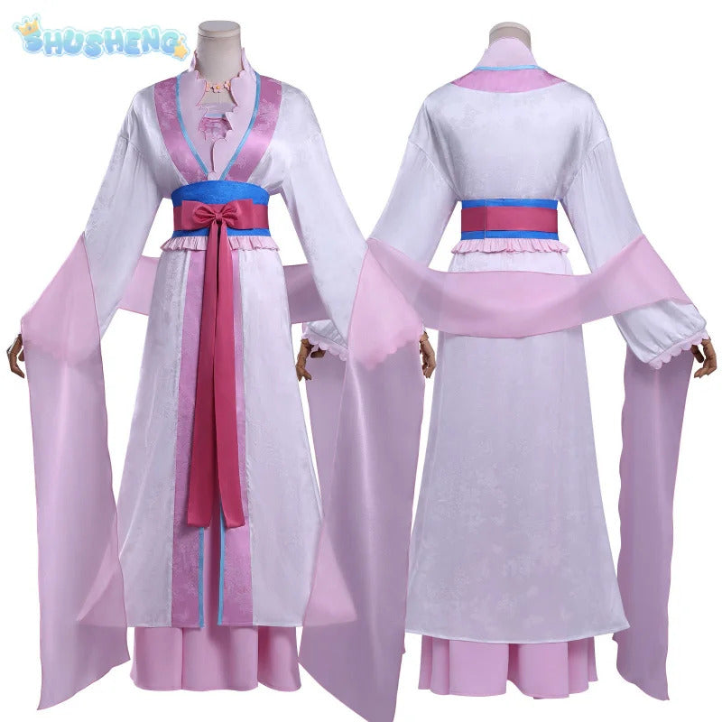 New Anime The Apothecary Diaries Consort Rishu Cosplay Rishu Hime Costume Women Sweet Chinese Hanfu Dress Halloween Uniform Set