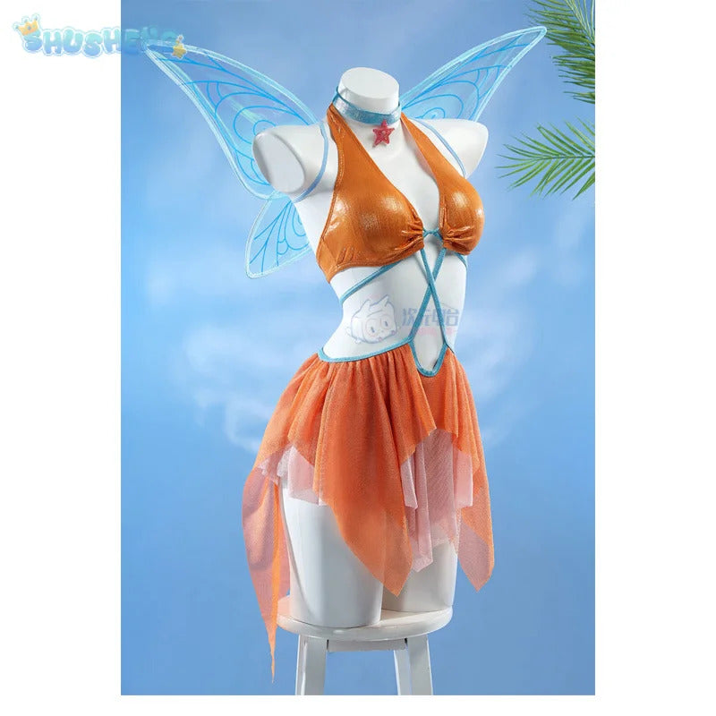 Movie Stella Cosplay Costume Halloween party sexy dress accessories prop set women beach sexy swimsuit Stella uniform