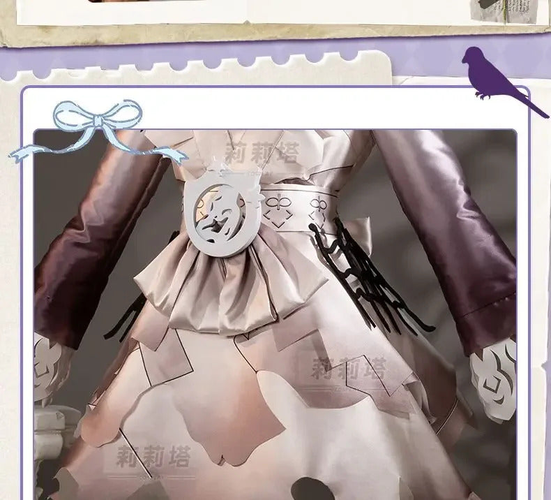 Shusheng-R Game Identity Ⅴ Tracy Reznik Mechanic Cosplay Costume Dress Crown Belt Accessories Prop Set Halloween Party Sweet Girl Uniform