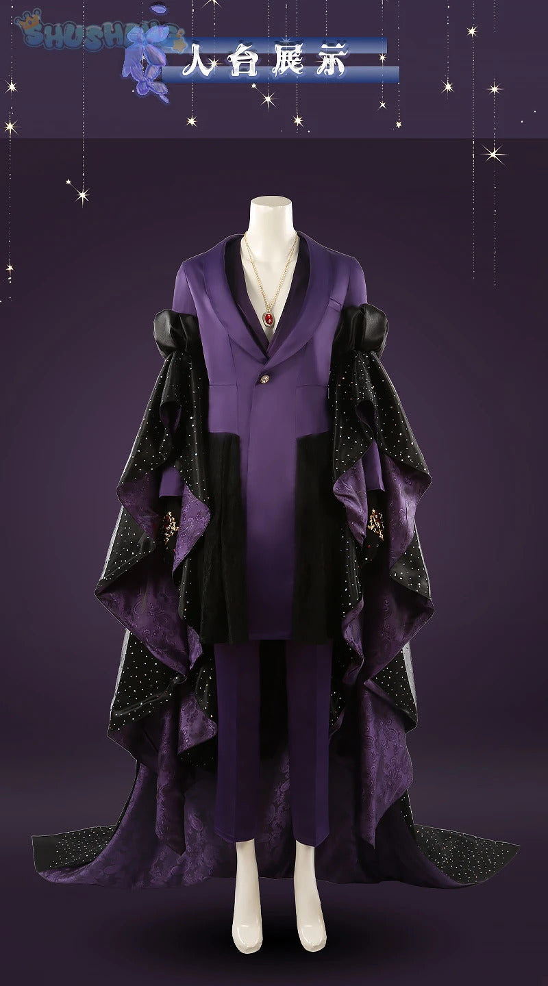 Game Twisted Wonderland Cosplay Vil Schoenheit Costume Tail necklace gloves purple gorgeous sexy dress Halloween uniform XS-XXXL
