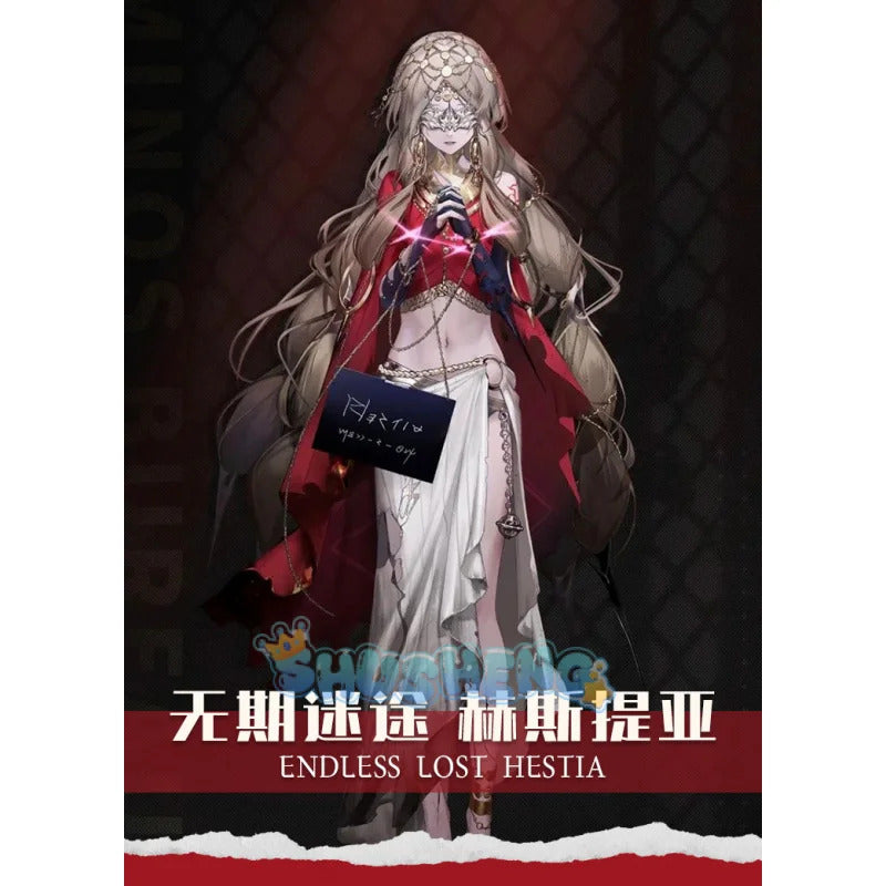 Game Path to Nowhere Hestia Cosplay Costume Cloak, armband, gloves, accessories and props Halloween party sexy Woman dress set