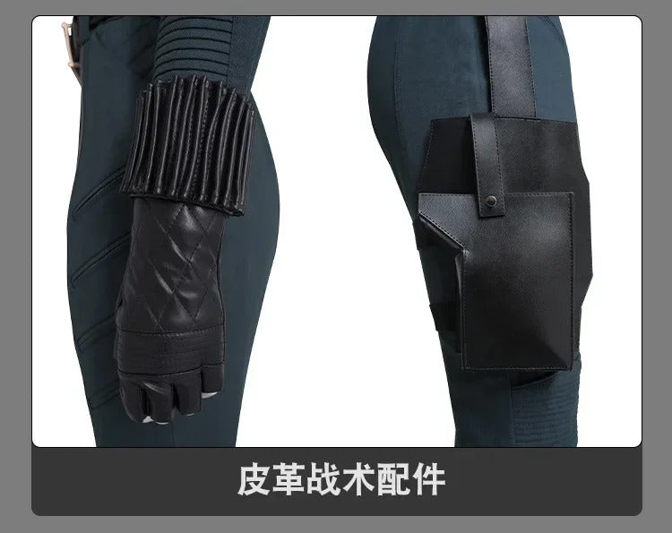 New Yelena Belova Cosplay Costume Jumpsuits Gloves Belt Combats Suit For Women Halloween Party Outfits Custom Made
