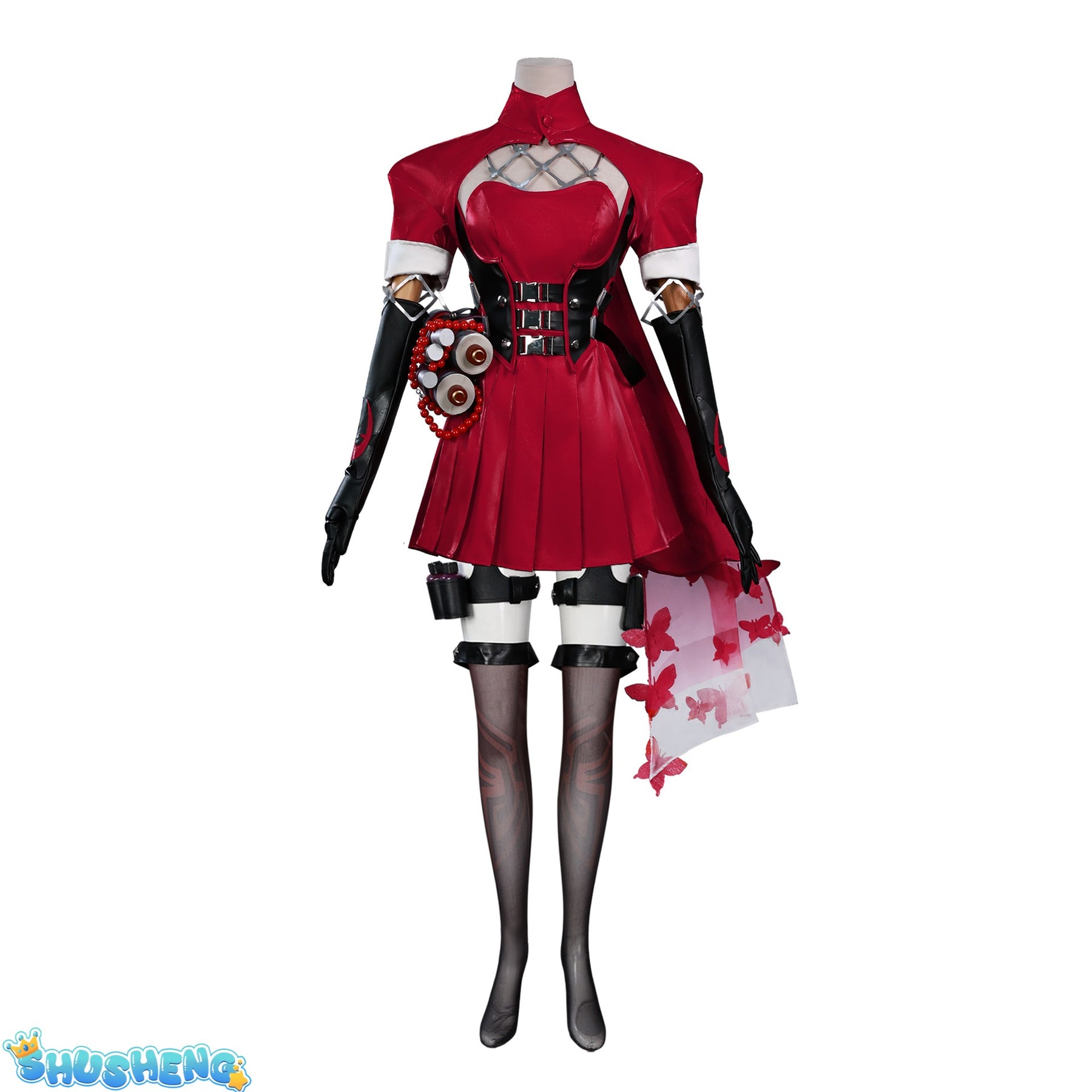 Marvel Rivals Psylocke Cosplay Red Suits Hat Sock Dress Rivals Roleplay Costume Women Clothing Outfits Halloween Carnival Party Female Suit