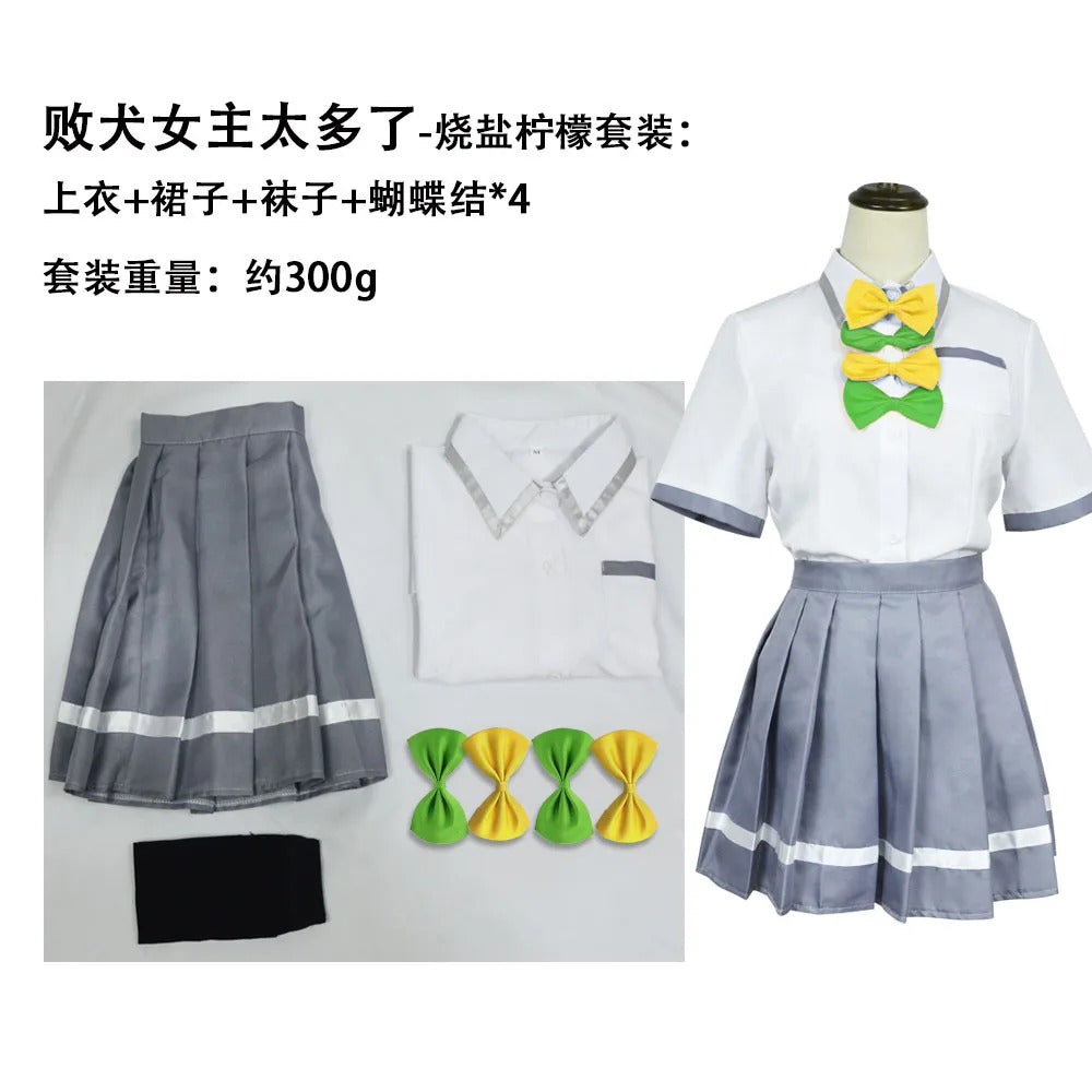 Anime Makeine Too Many Losing Heroines Anna Yanami Cosplay Costume Chika Komari JK Skirt Lemon Yakishio Halloween for Women