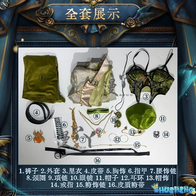 Games Identity V Demi Bourbon Cosplay Costume Barmaid Proofreader Uniform Halloween Carnival Party Christmas Play Role Clothing