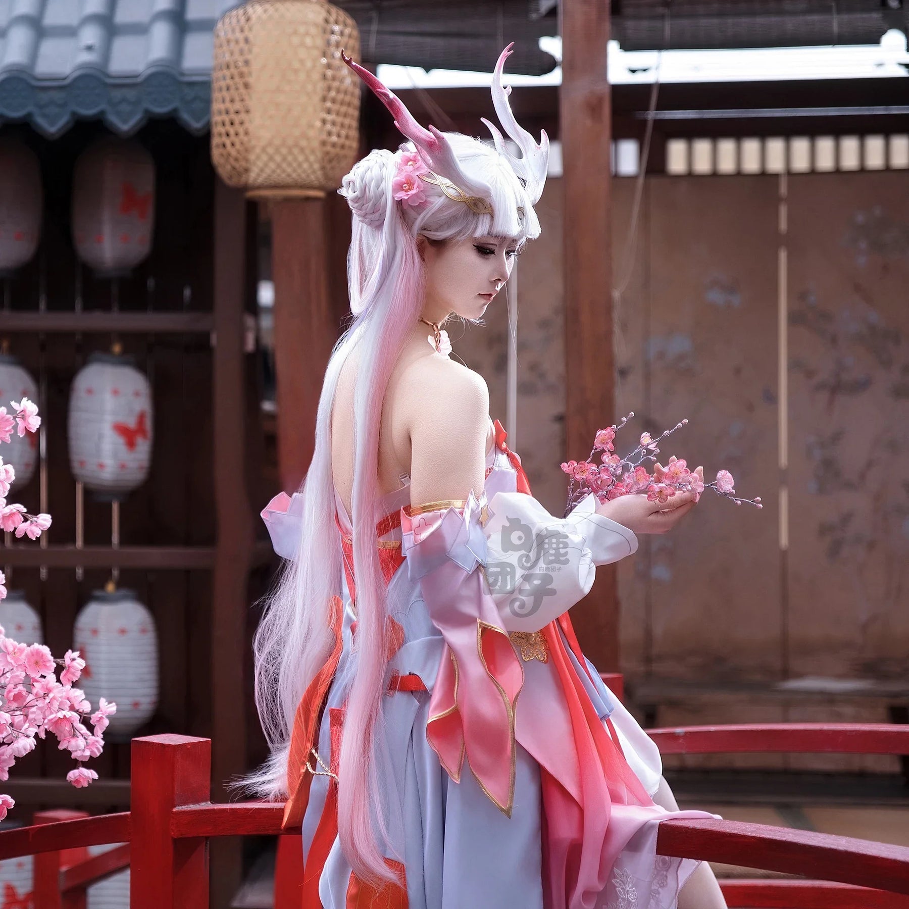 Wuthering Waves Jinhsi Peach Blossom Cosplay Costume New Skin Dress Uniform Jinzhou Magistrate Jue Halloween Party for Women