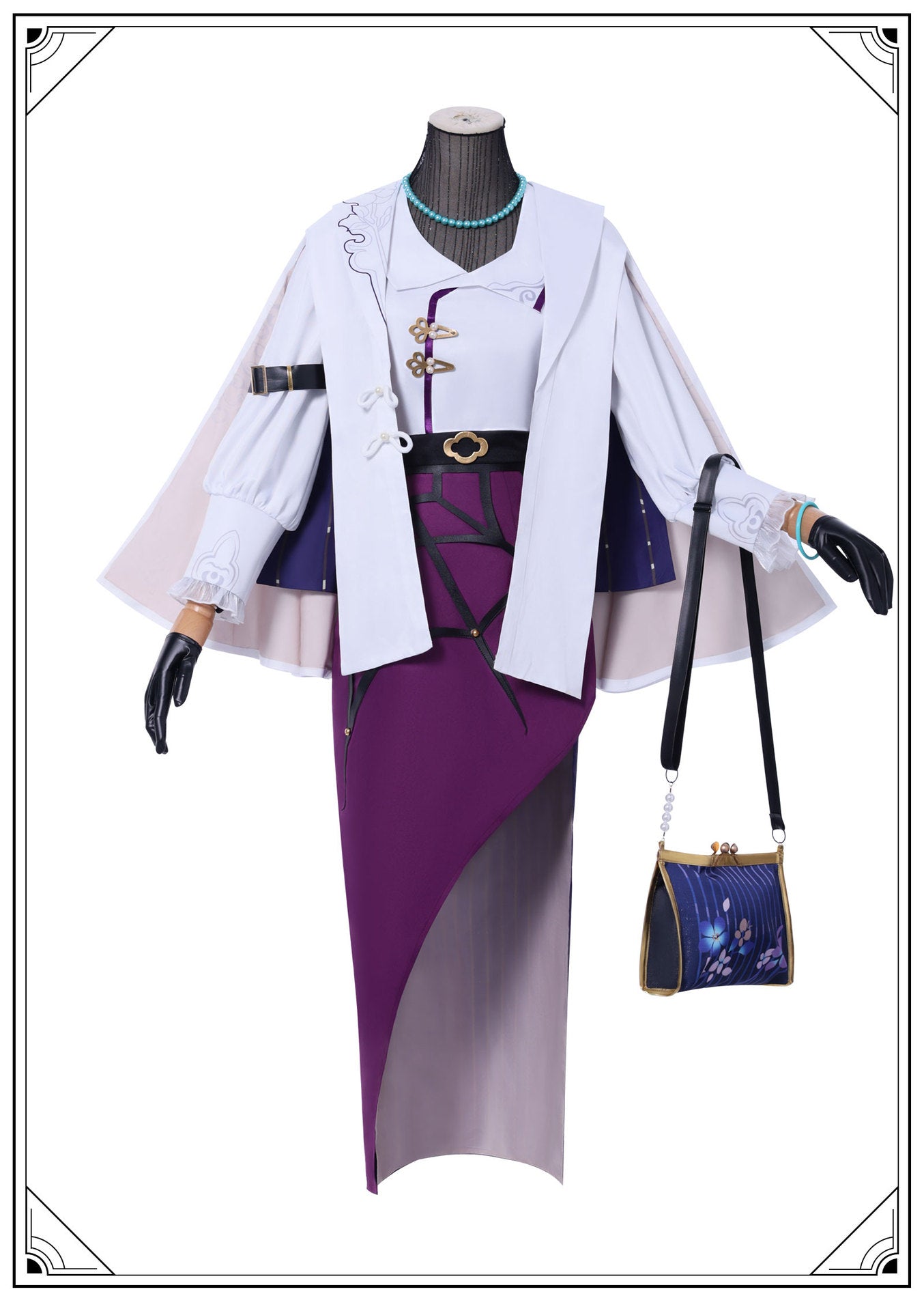 Kafka Honkai Star Rail Fanart Kafka Qipao Dress Cheongsam Cosplay Costume Canival Halloween Role Play Outfits