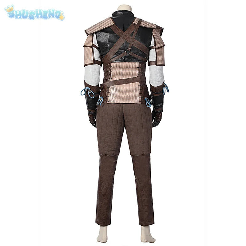 Witcher 3:Wild Hunt Geralt Cosplay Geralt of Rivia Costume Men Vest pants jacket armor belt gloves full set Halloween uniform