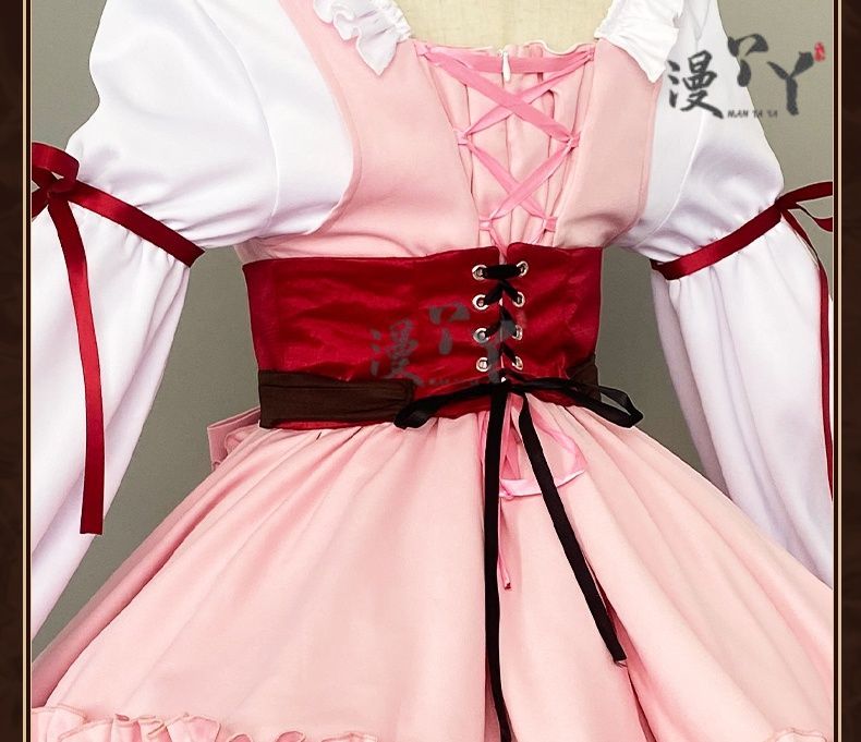 Honkai Impact 3 Cosplay Elysia Blossoming Spring Dress Lolita Cosplay Costume With Bow Game Halloween Costume