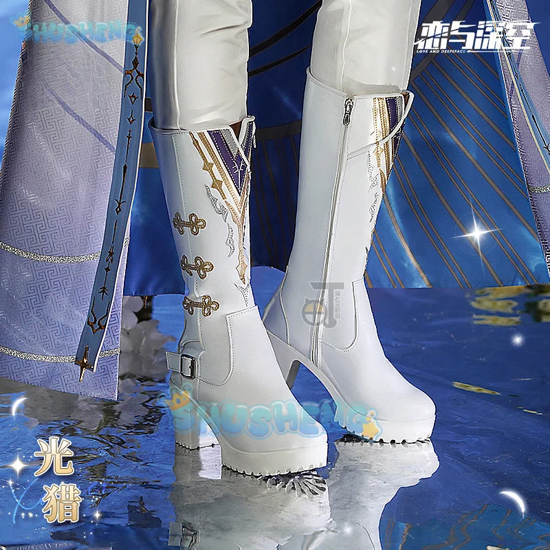 Love and Deepspace Xavier Cosplay Shoes Shimmering Moonlight Halloween Party Women Men Props Shusheng