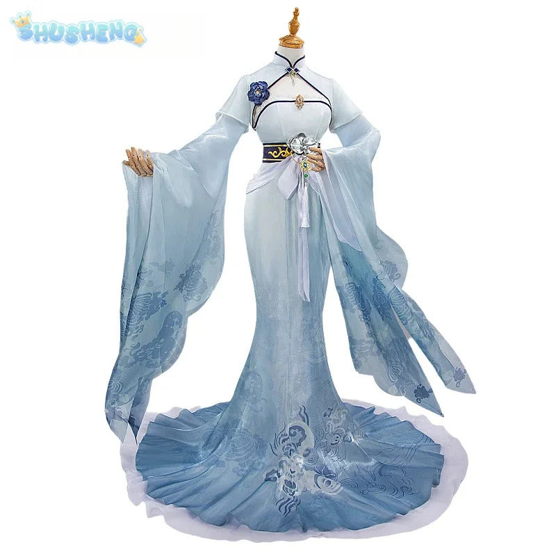 Chen Hai Game Azur Lane Cosplay Costume Halloween Party Chinese Sexy Cheongsam Dress Accessories Props Wig Uniform Woman Set