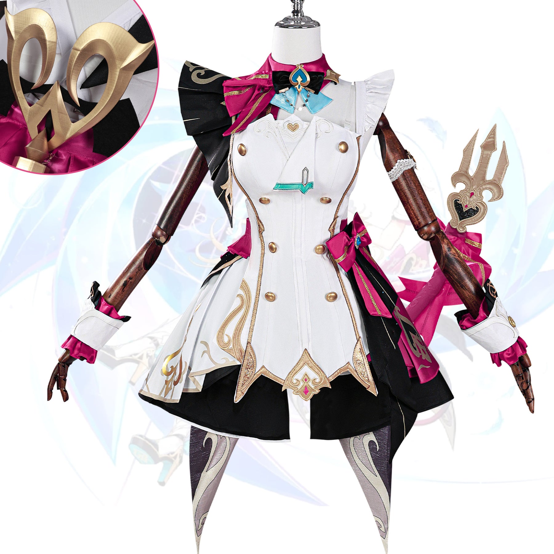 Game Genshin Impact Escoffier cosplay costume Escoffier cosplay wig Escoffier cosplay shoes