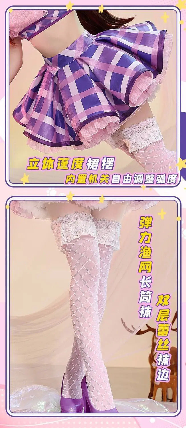 Anime Aikatsu!Cosplay shibuki ran Costume Top, skirt, socks, accessories, cute set party Christmas girl gift set for sale New
