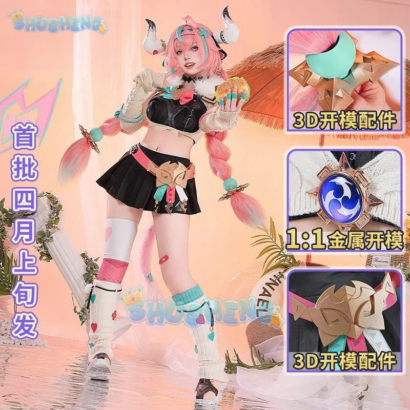 Shusheng-R Genshin Impact Varesa Wrestlers Cosplay Costume Uniform Halloween Carnival Party Christmas Play Role Clothes Clothing for Women