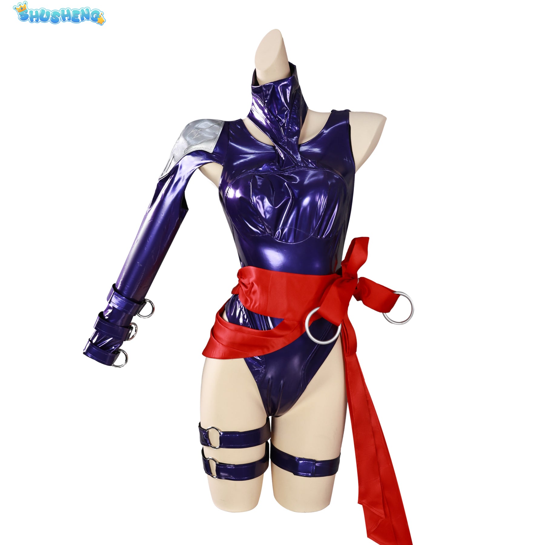 Marvel Rivals Cos Psylocke Cosplay Leather Costume Women Halloween Carnival Tight Clothing