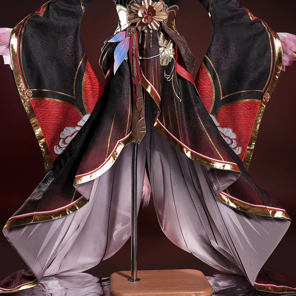 Honkai star rail fugue cosplay dress ingyun pajamas tail hairpins Xianzhou Luofu Halloween party prop Shusheng