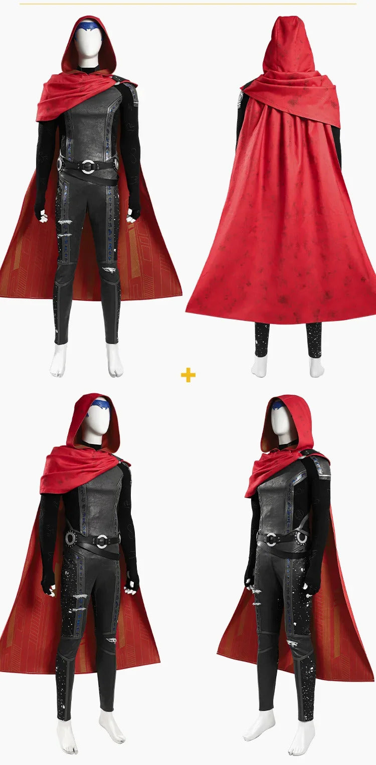 Movie Billy Kaplan Cosplay Agatha Cos All Along Costume Shoes Cloak hair accessories belts men fantasy Halloween party uniform