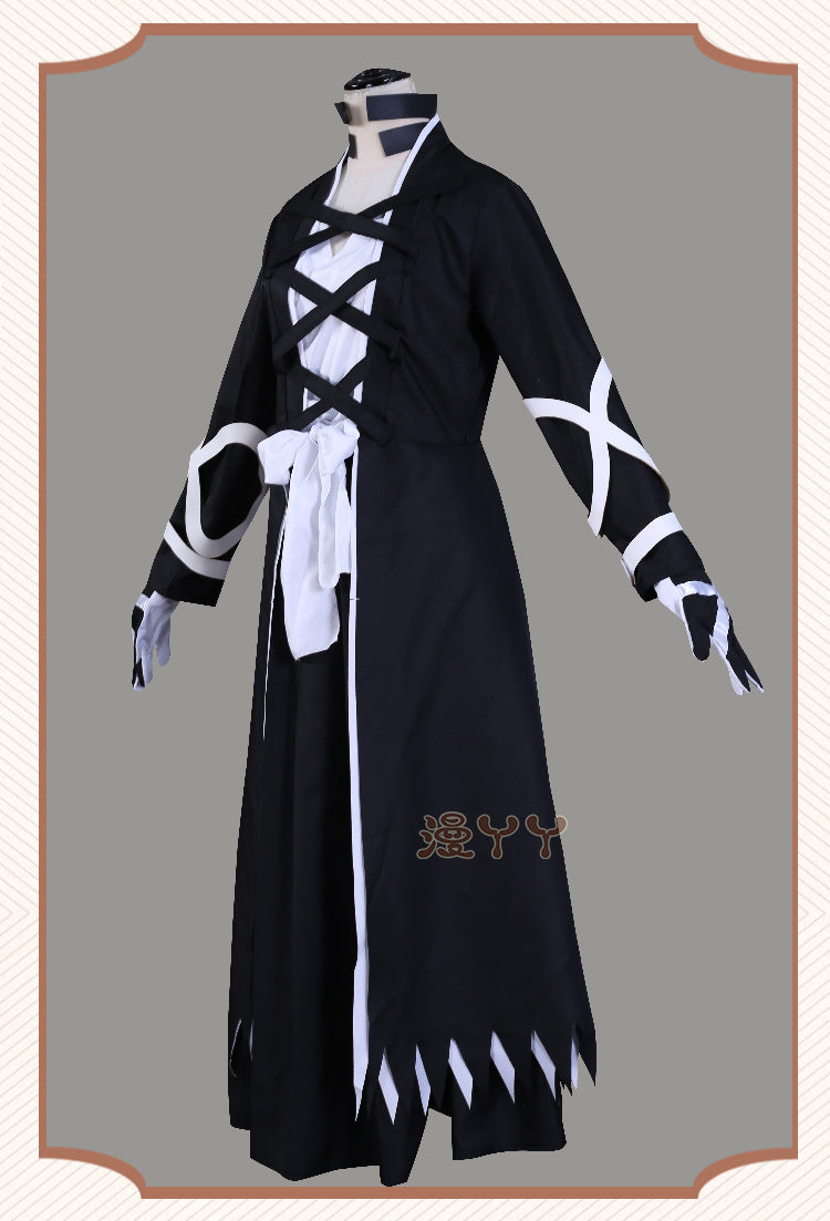 Anime Bleach Kurosaki Ichigo Cosplay Costume Japanese Manga Cosplay Black and White Outfit Halloween Role Play Uniform for Men