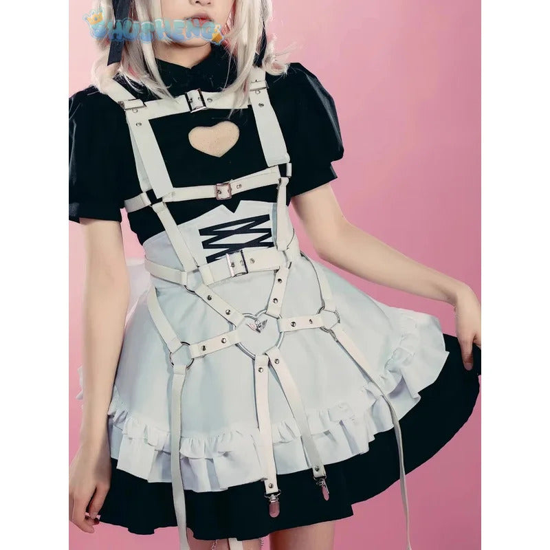 Yumber vtuber makaino ririmu cosplay costumes women cute party suit pink coat dress Halloween carnival uniform custom made