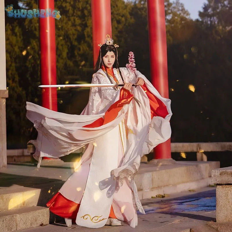 Shusheng-R Novel Heaven Official's Blessing Xie Lian Cosplay peacock Costume Halloween Carnival Chinese Style Fashion Hanfu Dress Man Set