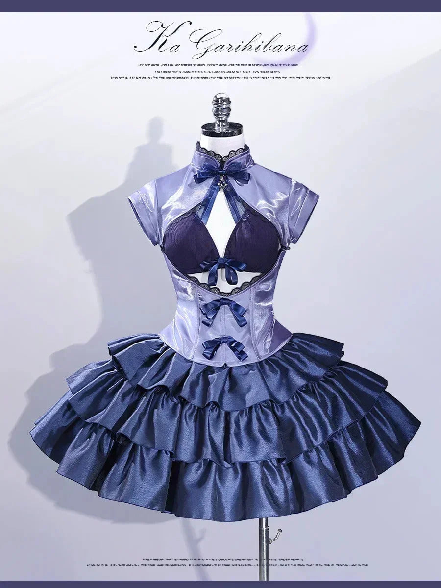 Kagari Hibana The Magical Girl and the Evil Lieutenant Used to Be Archenemies Cosplay Costume Halloween Woman Sweet Lolita Set