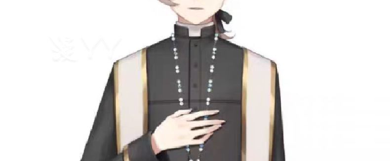 Anime VTuber Kanae nijisanji Uniform Any Size Cosplay Costume Priest Costume With Necklace